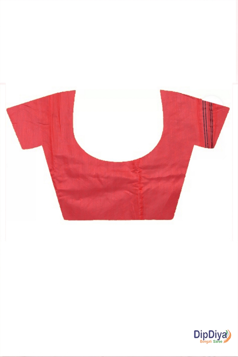 Maroon Cotton Blended Parv Jamdani Saree (561)